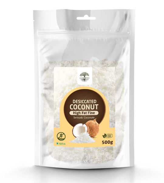 Desiccated Coconut High Fat Fine -500g Stand Up Pouch