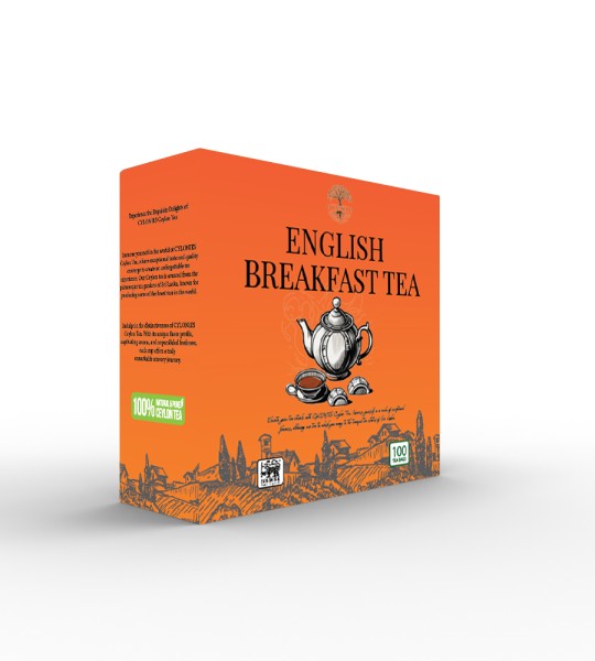 अंग्रेजी नाश्ता चाय - 100 चाय बैग (कार्डबोर्ड बॉक्स)
