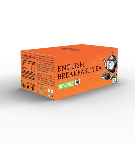 Thé English Breakfast - 50 sachets de thé (Boîte carton)