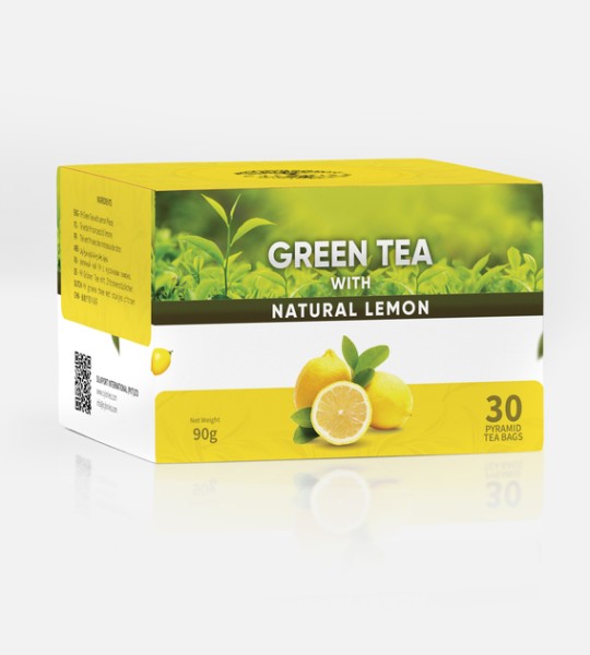 Thé vert de Ceylan au citron - 30 sachets de thé pyramide